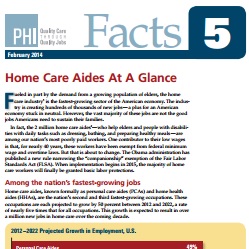 FACT SHEET: Home Care Aides at a Glance