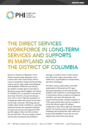 The Direct Services Workforce in LTSS in MD and DC