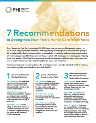 7 Recommendations to Strengthen New York’s Home Care Workforce