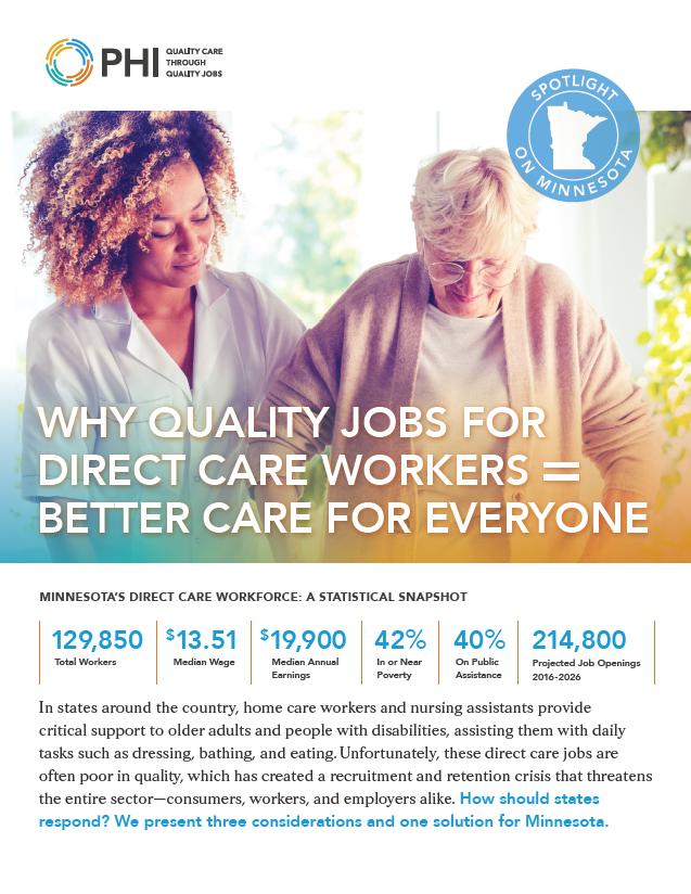 Spotlight on Minnesota: Direct Care Workers and Quality Jobs